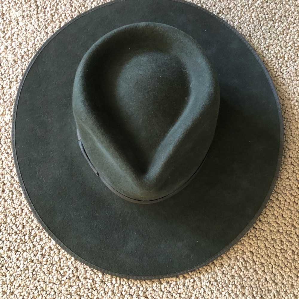 Lack of Color Dark Green Wide-Brim Hat